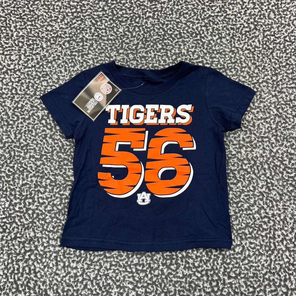 Auburn Tigers Shirt Kids 2T Blue Genuine Stuff Short Sleeve Round Neck New